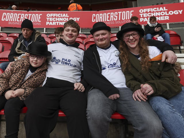 PNE fans at Middlesbrough