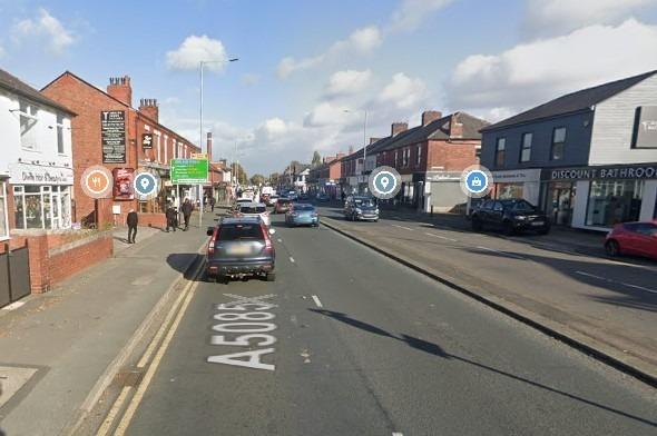 Ashton-on-Ribble & Larches recorded 1 vehicle crimes in March 2023: =320th highest in North West