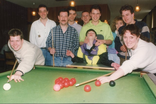 Snooker-mad sports fans took to the green baize in a marathon bid to build a brighter future for a teenage cerebral palsy sufferer. Regulars at the Tree Tops Bar in Fulwood Leisure Centre decided to stage the 24-hour snooker tournament to help their friend Barry Hughes