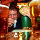 Andy Palmer, landlord of Yates's Wine Lodge, Preston, which has lowered its prices for bitter and lager saving drinkers approximately fifty pence - anyone remember this?