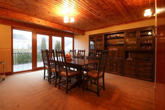 There are two dining rooms in the house, one of which is being used instead of a fourth bedroom.