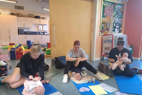 Baby massage is amongst the many activities taking place at some of the new family hubs, like the one in Ribbleton