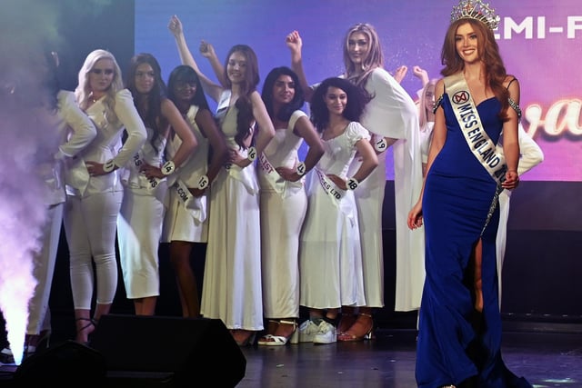 Current Miss England Jessica Gagen (in blue) hosted the event.