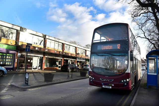 Photo Neil Cross; The Number 12 bus in Longton, near Preston
