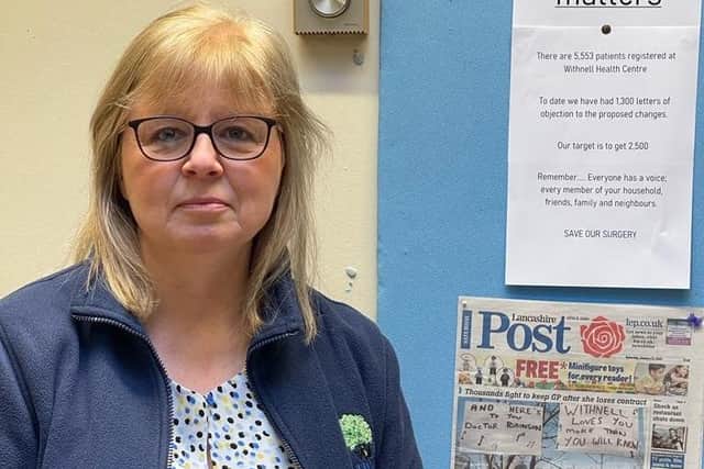 Withnell Health Centre receptionist Jayne Breen says she and other colleagues will walk over plans to change the operator of the practice, the uproar surrounding which was shown on the front page of the Lancashire Post last week