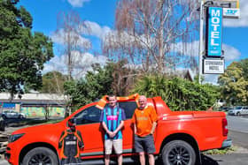 Dave Armistead and son Braedyn are proud to show off their passion forBlackpool in the sunshine of their New Zealand home.