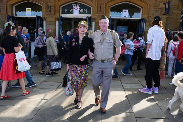 Stepping out in style at The Platform in Morecambe for the vintage festival.
