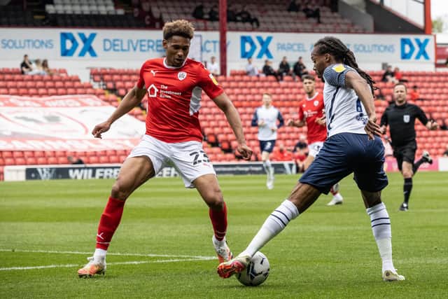 Two goal hero Daniel Johnson played at left-wing back against Barnsley