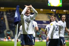 Preston North End's Troy Parrott celebrates scoring his side's equalising goal