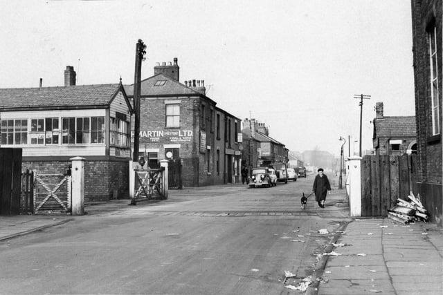 This part of Skeffington Road should be recognisable many Preston folk - it is the level crossing that dissects the road. This image was taken in 1969 - and the day before six runaway railway wagons crashed through the level crossing gate