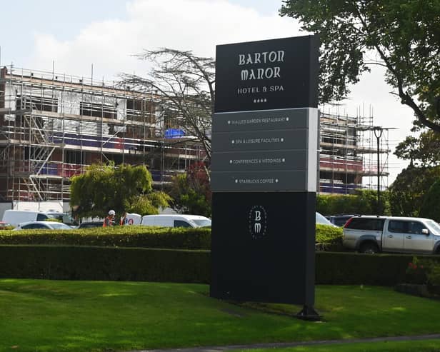 Barton Manor Hotel and Spa is getting a new look - but one element will not be completed just yet