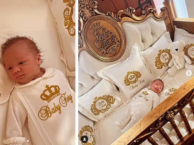 Paris Fury gives fans a glimpse ot her newborn baby Prince Rico's regal crib. Credit: @parisfury1 on Instagram