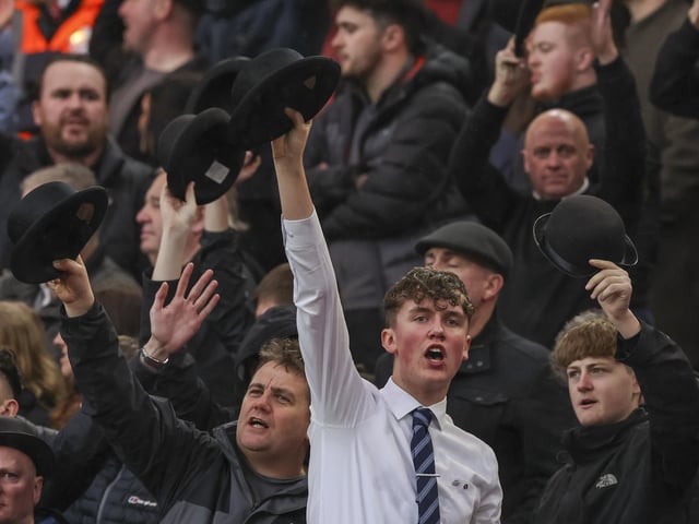 PNE fans at Middlesbrough