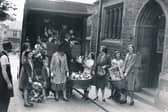 Local community donating metal to the war effort. Picture from Lancaster Guardian archive.
