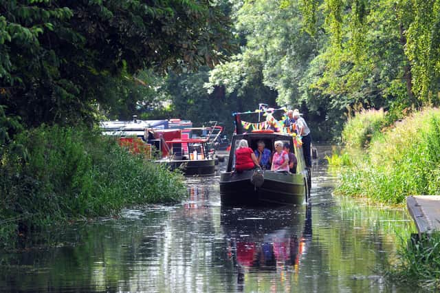 Canal boats set off from the Melbourne Arms on Pocklington Canal to navigate a new two-mile stretch of the canal