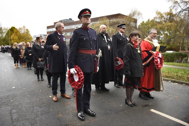 The Mayor of South Ribble at the front of the parade