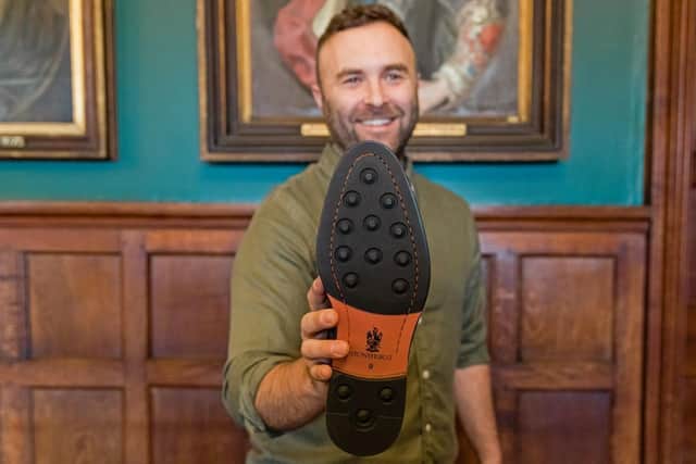 LANX founder Marco Vaghetti with his Stonyhurst shoe