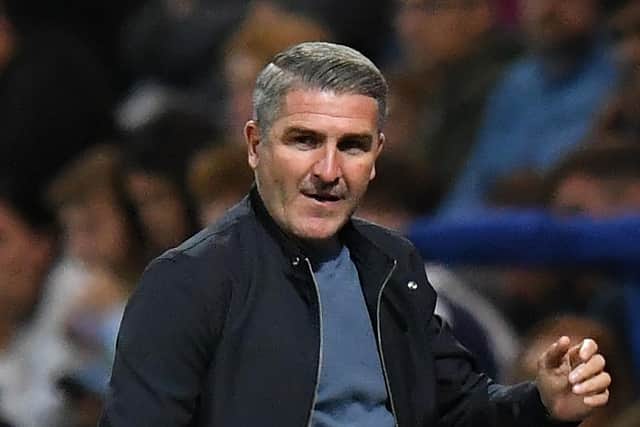 North End boss Ryan Lowe at Deepdale on Tuesday.