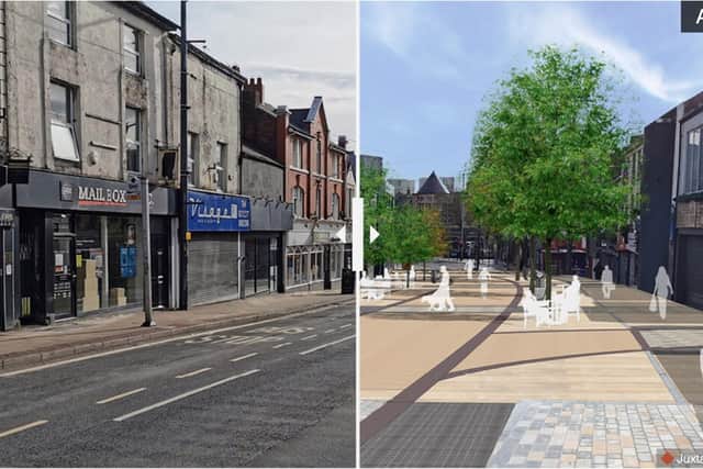 Lancashire County Council say the work will improve the street scene with high quality paving, seating and tree planting creating a pleasant environment for people to sit, relax, shop and enjoy.