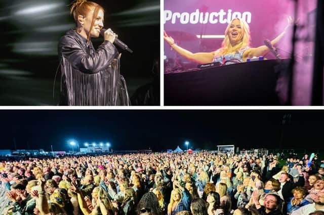 Thousands watched Jess Glynne and Pussycat Dolls star Kimberly Wyatt perform at the iMEP Music Festival in Accrington.