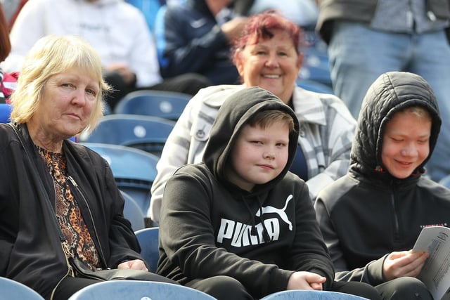 These PNE youngsters have their hoods up despite the sunny weather at Deepdale