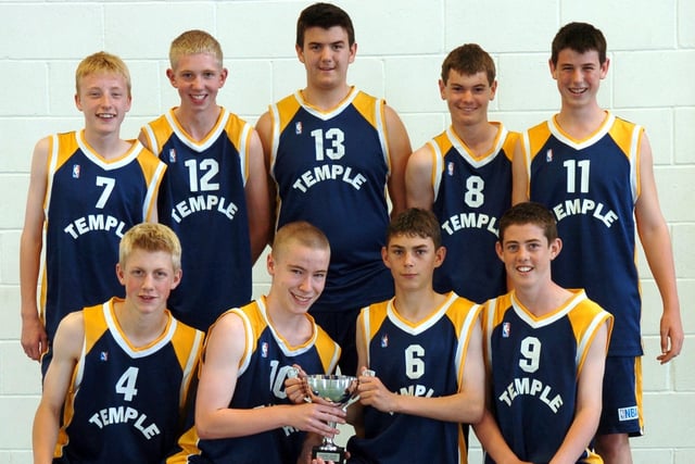 The U15s basketball team from Archbishop Temple High School, Fulwood, who have been crowned Lancashire Champions