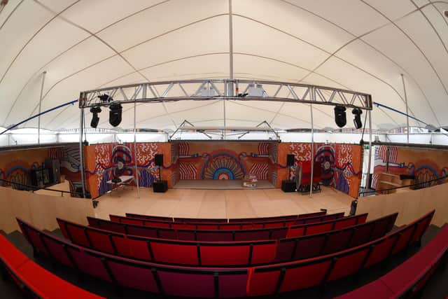 Photo Neil Cross; A look inside the MET, Preston City Council;'s Mobile Event Tent