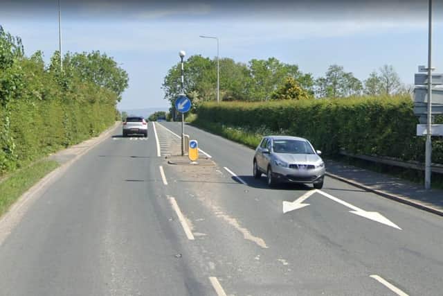 The site of the proposed traffic signal controlled crossing which will replace the underpass.