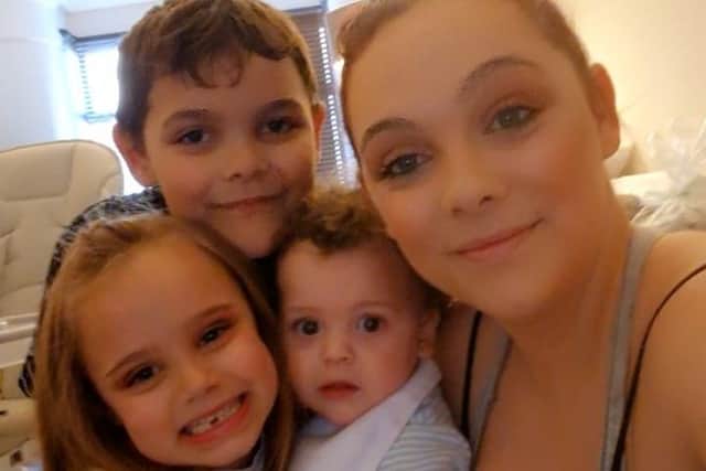 Beth with some of her children