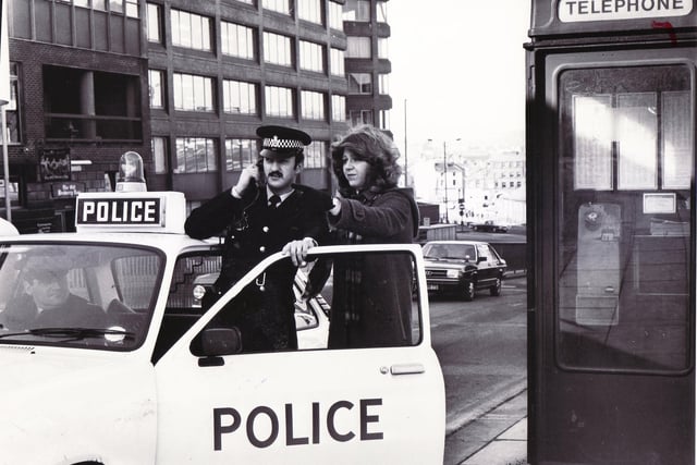 Immediate respone cars were fitted with VHF radio equipment which enabled contact to be maintained with HQ Operations Room over a wide area - 1981 South Yorkshire Police - Sheffield Division