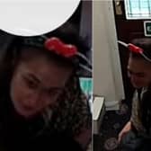 Officers want to speak to this woman following a robbery at a hotel in Blackpool (Credit: Lancashire Police)