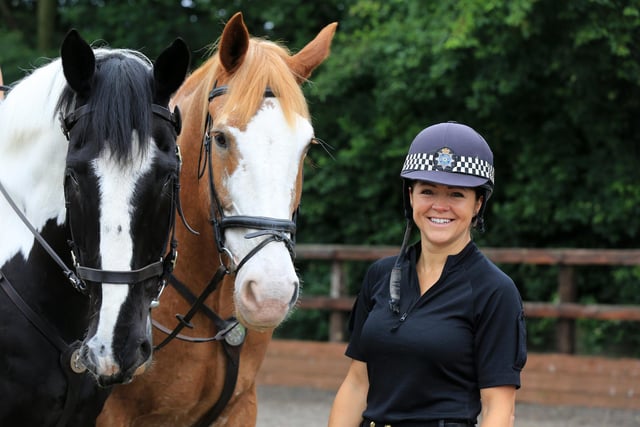PC Julie Bradshaw, a mounted officer based at Ring Farm, Cudworth.