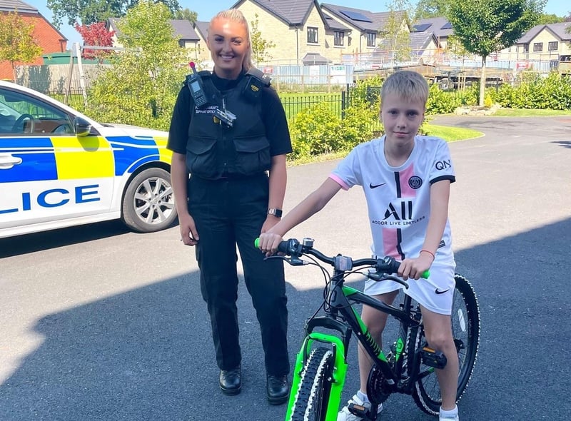 10-year-old Ukraine boy can play with new friends after donated a bike from Ribble Valley Police