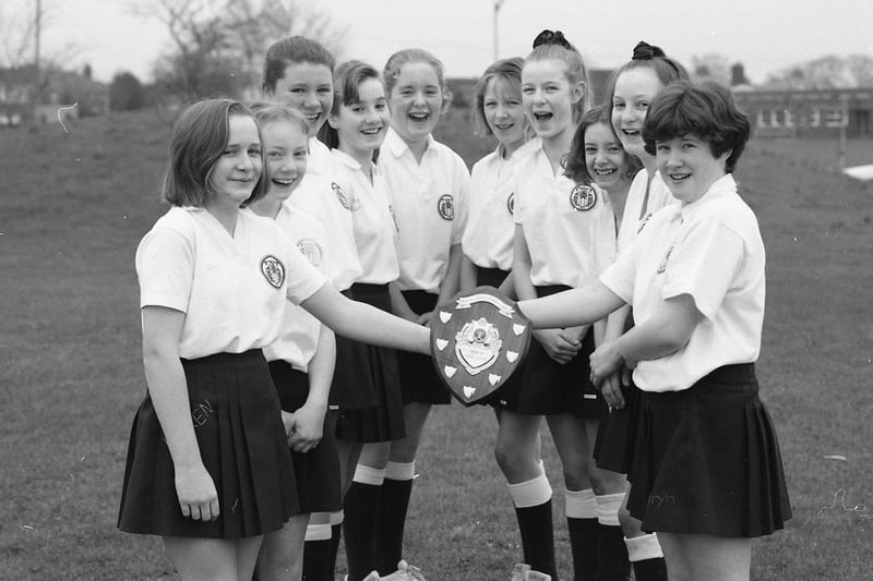 A South Ribble school's hockey team is the tops after thrashing the opposition in a seven-a-side competition. The under-13 team from Penwortham Priory High took part in the Preston and District Tournament and won the final against Garstang High School, 3-0. The victorious team is pictured above: Rachel Orton, Karen Learmonth, Adele Rawcliffe, Caroline Lightfoot, Sarah Smith; Lindsay Mekie, Shona Mekie, Kathryn Payne, Claire Lee and Karlyn Hinchcliffe