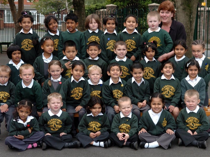 Children in the reception class at St Gregory's Catholic Primary School in Deepdale