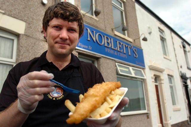 Chip Shop owner Jon Noblett outside of his fish and chip restaurant on Ripon Street, Plungington