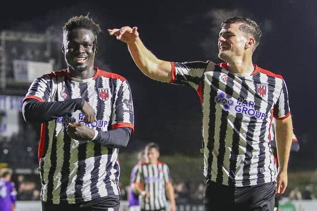 Mo Touray scored one and created another in Chorley's FA Trophy win against Marine (photo: David Airey)