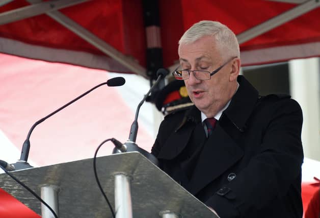 Sir Lindsay Hoyle addressing the crowd