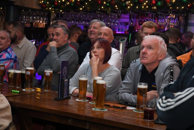 England fans watching the match against Iran at The Northern Way.