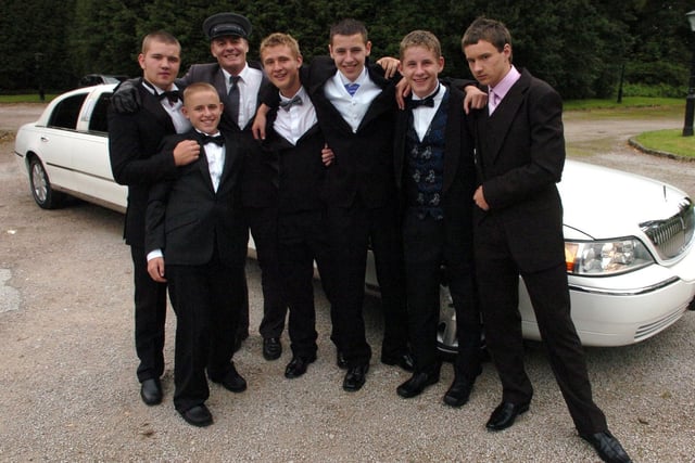 Even the limo driver got in on the act for this Ashton Community Science College Leavers Ball picture. The event was held at Bartle Hall in 2008