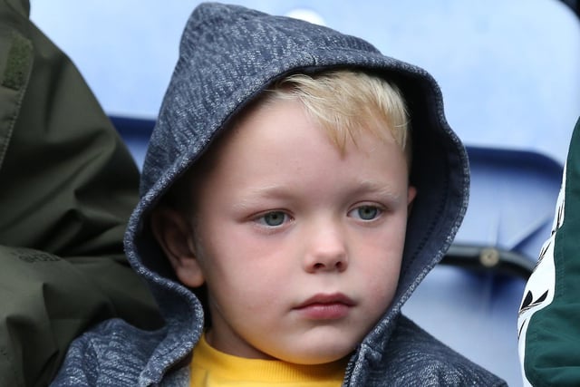 A young PNE fan awaits the action.