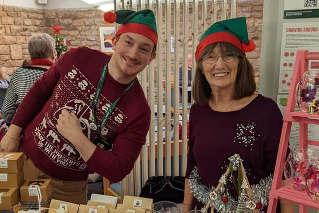 Stallholders at the St John's Hospice Christmas fair.