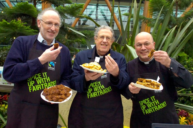Strictly Come Baking, where bakers took their cakes and cookies, using fair trade ingredients to be judged by three of Sheffields reverends, from left, Vernon Marsh, Terry Tolan and Simon Cowling back in 2013