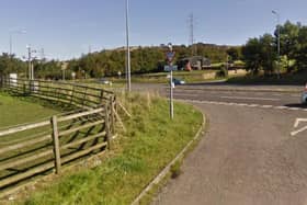 The A56 Accrington by-pass at the junction with Sandy Lane