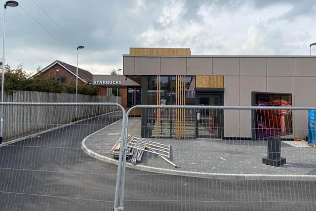 The new Starbucks drive-thru opens in Preston Road (A6), Chorley on Friday (May 6)