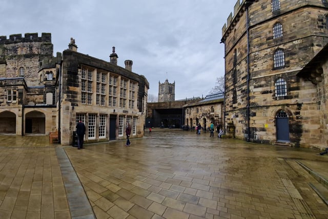 Inside the grounds of the castle where the tour starts