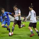 Harry Benns, centre, suffered a double leg break against Ashton (photo: Ruth Hornby)