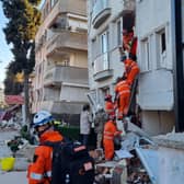 Incredible moment showing the team, including Wayne, Chris, Jon and Jim, rescuing a 91-year-old lady from an apartment building. She is one of the number of survivors the team have successfully rescued after the terrible earthquake that hit Turkey and neighbouring Syria exactly a week ago today. Photo from Lancashire Fire and Rescue Service.