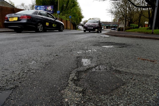 A sizeable pothole on this stretch to the north of the city centre