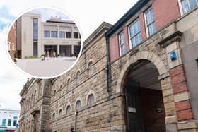 The courtyard entrance to Amounderness House will soon lead to a new public space and office and retail complex (images: National World/FWP [inset])